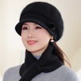 thumbnail image 1 of XZNGL Bonnet d'Hiver pour Femmes Coupe-Vent Extérieur Chaud Protection Bonnet Tricoté à Empiècements, 1 of 1