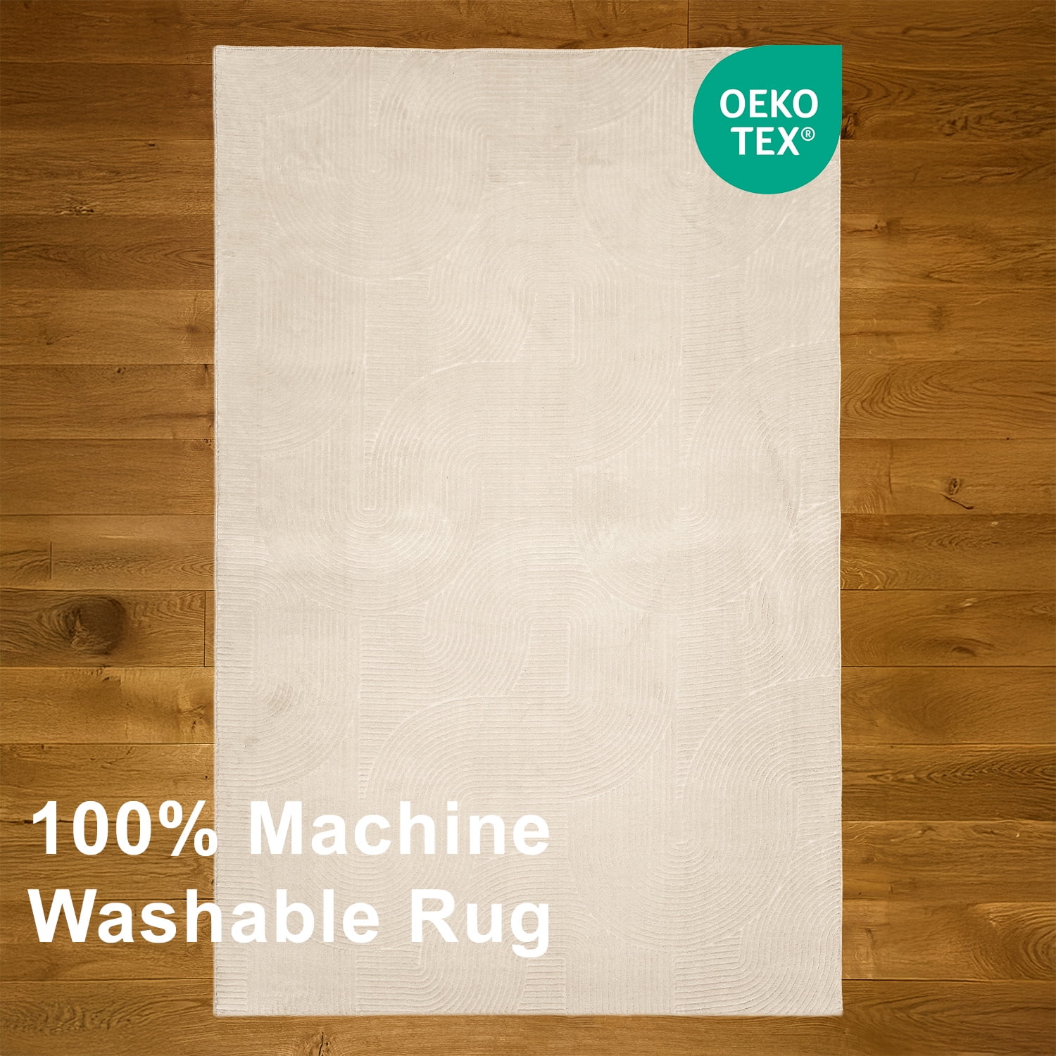 Tapis Elion Lavable A la Machine Contemporain/Moderne pour Salon, Chambre, Salle Manger, Entrée, Couloir et Plus Encore.