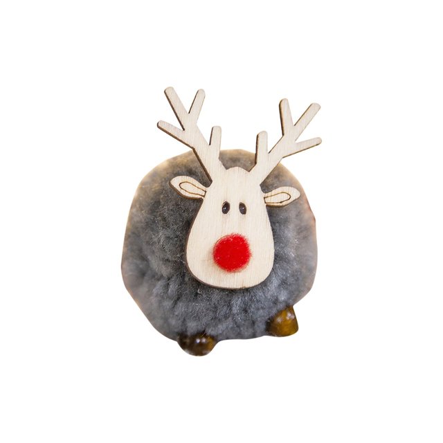 BKRE Festive Reindeer Pompom Hanging Ornament Handmade Deer For Party