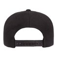thumbnail image 3 of Yupoong Classic Style 6-Panel Snapback Cap, Black, 3 of 3