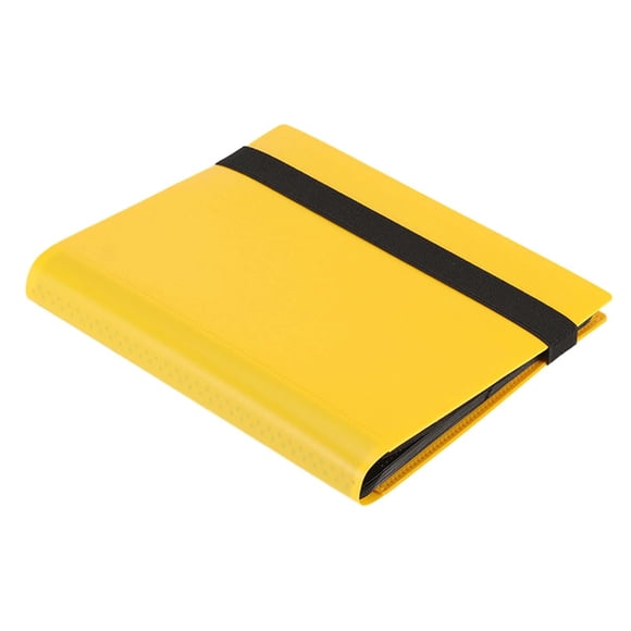 tredstone Album de Cartes à Collectionner Reliure Bande Fermeture Bleu 20 Rangement Portable Feuilles de Cartes Étui Jaune Pâle 21x17,5 cm