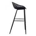 thumbnail image 4 of Moe's Home Piazza Contemporary Patio Bar Stool - Set of 2, Black, 4 of 7