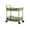 C, variant on Two Tier Transparent Rolling Cart With Wheels, Utility Storage Cart With Handle and Locking Casters for Kitchen Office Bedroom Organizer