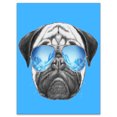 thumbnail image 2 of Chien Carlin avec Miroir Lunettes de Soleil - Impression sur Toile Animal, 2 of 3