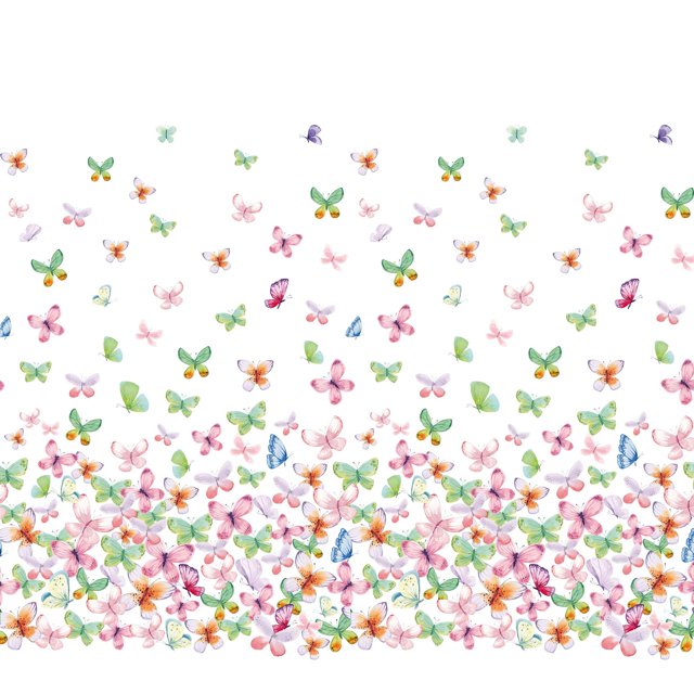 Soimoi Tissu Satin Modal Blanc Panneau Insecte Tissu Imprimé 1 Yard 42 Pouces de Large