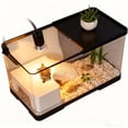 thumbnail image 3 of Yhmxh Turtle Tank Kit With Basking LED Heat Lamp Decorations Aquatic Terrestrial Habitat For Small Reptiles Organization and Storage Home Decor, 3 of 3