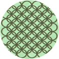 thumbnail image 1 of Ahgly Company Tapis Rond Lavable en Machine Intérieur Transitionnel Vert Fougère, 5 Pieds Rond, 1 of 7