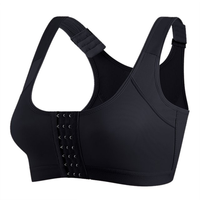 Timegard Bras for Women No Underwire Plus Size Front Closure X-Strap Back Support Shapewear Seniors Bra