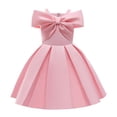 thumbnail image 1 of PMVFHDE Robe 4t Filles Robe Élégante Épaules Dénudées Ligne A Décontractée Fête Robes Rose, 2-3 Ans, 1 of 8