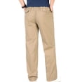 thumbnail image 3 of XZNGL Mens Solid Pure Cotton Elastic Waist Straight Barrel Trousers, 3 of 4