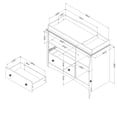thumbnail image 4 of South Shore Peek-a-boo Changing Table with Drawers and Open Storage, in Pure White, 4 of 9