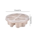 thumbnail image 3 of Qonioi Heart Shaped Snack Box, 4 Compartment Bento Lunch Box with Lid, Stackable Plastic Food Storage Container for Kids Snacks Fruit Candy, 3 of 6
