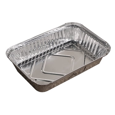 10pcs Rectangle Shaped Disposable Aluminum containers Disposable food container Foil Pan Take-out Food Containers with Aluminum Lids/Without Lid