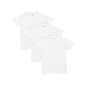Hanes Mens Comfort Fit White Crew Undershirt 3-Pack, M, White