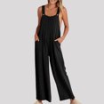 thumbnail image 1 of zanvin Pantalons pour Femmes, Liquidation Combinaison Sans Manches à Bretelles Décontractée Mode Été Unie, 1 of 5