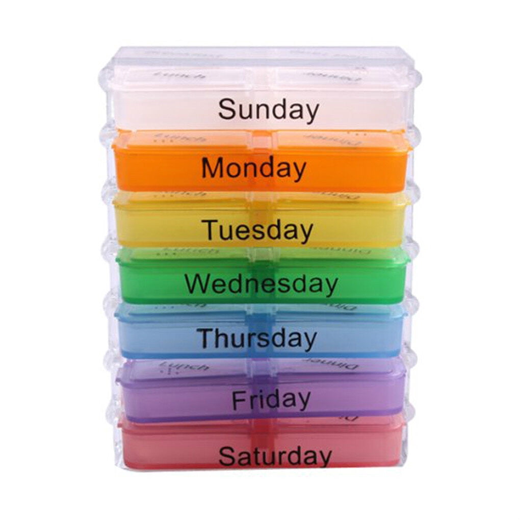 Pill Organizer Pill Box Pill Case Weekly Pill Case Weekly Pill Box
