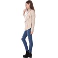 thumbnail image 4 of Unique Bargains Women's Faux Suede Jacket Long Sleeve Draped Front Moto Jackets, 4 of 7