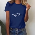 thumbnail image 4 of Diufon Hauts de la Saint-Valentin pour Femmes, Tunique Décontractée à Manches Courtes, Chandail à Col Rond, Blouse Tendance Mignonne à Imprimé Graphique, 4 of 6