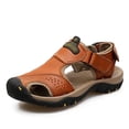 thumbnail image 1 of Outdoor Mens Leather Non-slip Anti-kick And Anti-collision Beach Sandals, 1 of 9