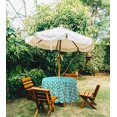thumbnail image 2 of Vargottam Nappe d'Intérieur/extérieur 58 pouces avec trou de parapluie et Fermeture Éclair, Nappe imperméable à l'eau, Couvre-Tables pour Table de Cour Arrière - Turquoise Blue, 2 of 7