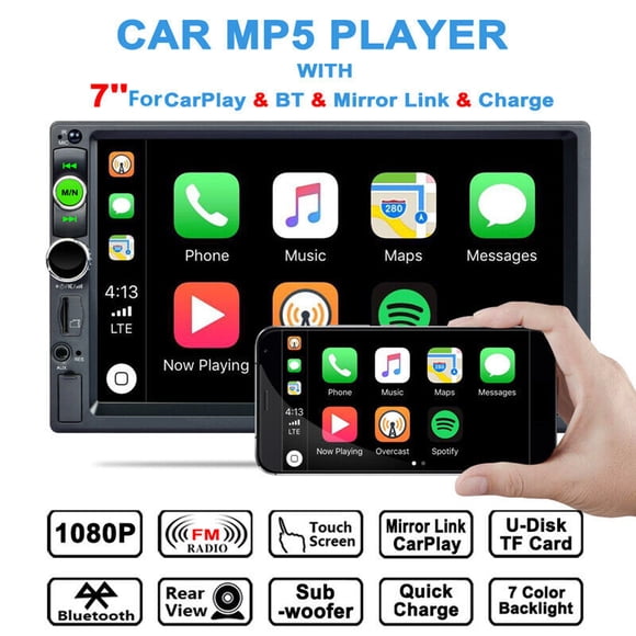7in Car Radio Autoradio Stereo Receiver Touch Screen Bluetooth MP5 For Carplay