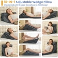 thumbnail image 3 of Wedge Pillows for Adult Adjustable Bed Wedge Pillow for Post Surgery Triangle Pillow Headboard with Bolster Cushion for Sleeping Acid Reflux Neck & Back Support and Dark G, 3 of 9