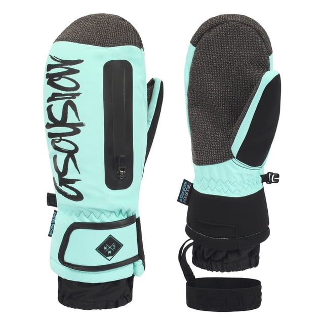 Fgnfyis Ski Gloves with Built-In Wrist Protection Water for Snowboarding and Ski Sports Blue