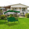 thumbnail image 4 of TopLLC Swing Canopy Cover Set, 210D Replacement Waterproof Polyester Swing Top Cover and Swing Cushion Cover, UV Protection Sun Shade Outdoor Swing Seat Canopy Cover for Garden Patio Yard Porch, 4 of 6