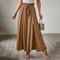 thumbnail image 2 of Timegard Womens Wide Leg Pants Pleated Elastic High Waisted Drawstring Flowy Casual Trousers Beach Wear, 2 of 7