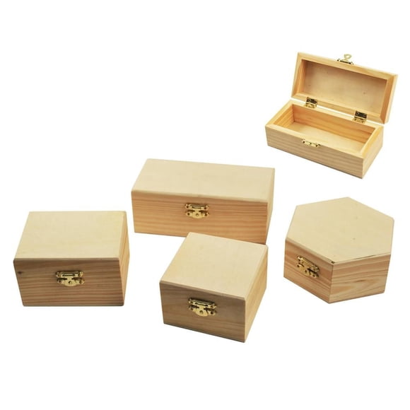 Boîtes en Bois Assorties: 3.5"-6"