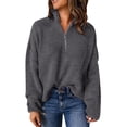 thumbnail image 1 of Cathalem Light Sweaters for WoWomen Chunky Rory Gilmore Crewneck Sweater Ladies Pullover Sweaters Tops,Grey S, 1 of 5