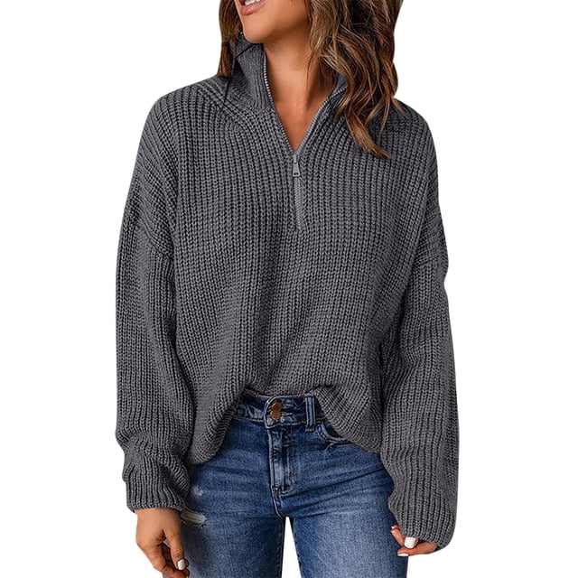 Cathalem Light Sweaters for WoWomen Chunky Rory Gilmore Crewneck Sweater Ladies Pullover Sweaters Tops,Grey S