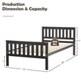 thumbnail image 4 of Giantex Wood Bed Frame,  Bed Mattress Foundation w/Headboard & Footboard, No Box Spring Needed, Twin Size, 4 of 8