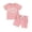 Red, variant on Splozh Little Girls Summer Outfits Baby Girl Comfortable and Breathable Set Cute Letter Printed Short Sleeve Shorts Two Piece Set Pink,2-3 Years