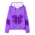 thumbnail image 4 of Déguisements d'Halloween Chandail à Capuchon à Fermeture à Glissière pour Femmes Blouse Imprimée Mode Hauts à Manches Longues Chandail Poches à Capuchon en Liquidation, 4 of 5