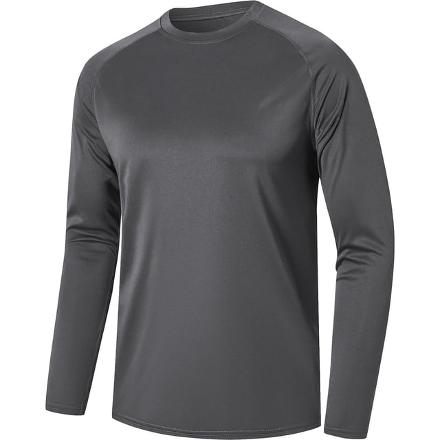 fatyb T-Shirts à Manches Longues à Séchage Rapide pour Hommes Vêtements d'Entraînement Légers Hauts Athlétiques pour Course Randonnée