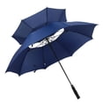 thumbnail image 1 of S SERENABLE Golf Umbrella Double Canopy Vented Umbrella Large Waterproof Sturdy Auto Open Navy, 1 of 9