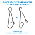 thumbnail image 3 of Unique Bargains 125Lbs Stainless Steel Fishing Snaps Swivels Clips Quick Change Black 150 Pack, 3 of 6