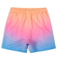 thumbnail image 4 of FAIWAD Mens Swim Shorts with Mesh Liner Drawstring Elastic Waist Summer Quick Dry Boardshorts Gradient Beach Shorts, 4 of 8