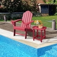 thumbnail image 2 of Costway Chaise Adirondack de Patio Résistante aux Intempéries pour Jardin et Terrasse avec Porte-Gobelet Rouge, 2 of 8