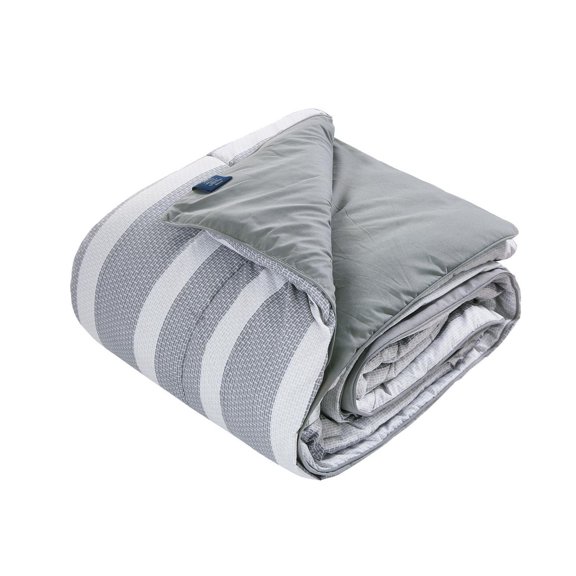 Chaps Couverture régulière en polaire de flanelle douce et soyeuse Gris King