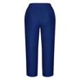 thumbnail image 5 of RXIRUCGD Capris d'Été Confortables et Amples pour Femmes, Couleur Unie, Bleu, Taille : 3TG, 5 of 5