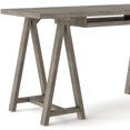thumbnail image 4 of Allora 60" Modern Solid Wood Computer Desk in Farmhouse Gray, 4 of 7