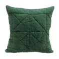 thumbnail image 1 of HomeRoots 402901 Green Chunky Geo Stitched Velvet Decorative Throw Pillow, 1 of 1