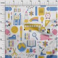 thumbnail image 3 of oneOone Cotton Flex Yellow Fabric Kids Craft Projects Decor Fabric Printed By The Yard 40 Inch Wide, 3 of 4