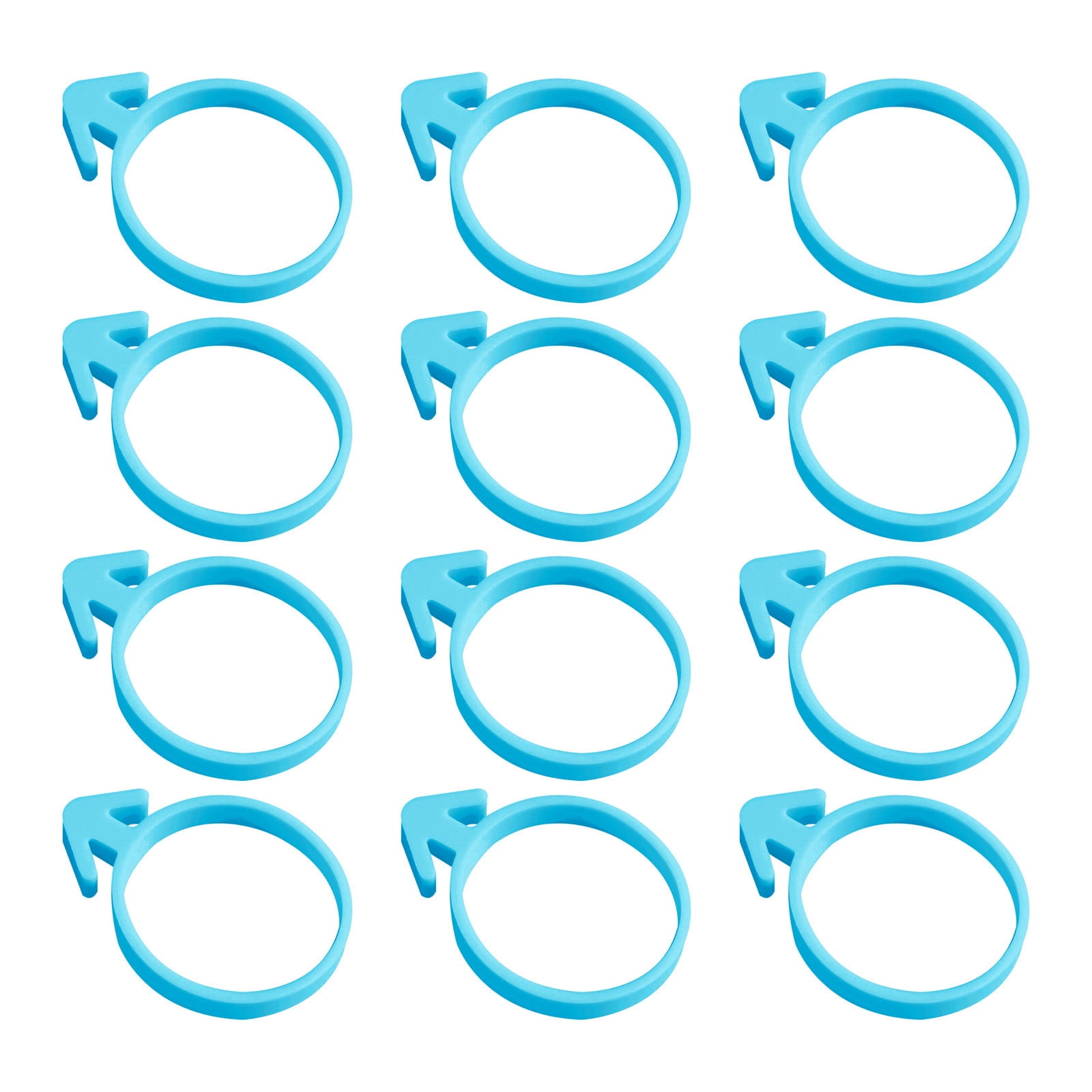 Birdeem 12Pcs Silicone Pipe Bag Cable Tie Seal Ring Fixing Ring Binding Ring Tool