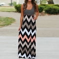 thumbnail image 1 of SMihono Robe Maxi Bohème d'Été pour Femmes Grande Taille Mode Robe Décontractée Sans Manches à Rayures Patchwork Col Rond pour Femmes Longue Robe de Plage Évasée Robe Soleil, 1 of 3