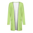 thumbnail image 4 of AherBiu Womens Cardigan Tops Long Sleeve Open Front Mid-Long Outwear with Pockets Spring Clothes, 4 of 5