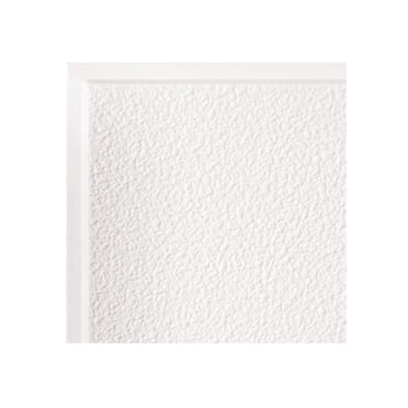 Genesis White Stucco Pro Revealed Edge Ceiling Tile Sample 12" x 12" Waterproof Fire-Rated PVC