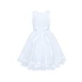 thumbnail image 2 of Robe de Demoiselle d'Honneur Enfant Blanche Mariage Fête Robe de Demoiselle d'Honneur 14 Ans, 2 of 7